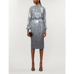 TED BAKER Sz 3 Ophllia Sequin-embellishment Midi Dress
